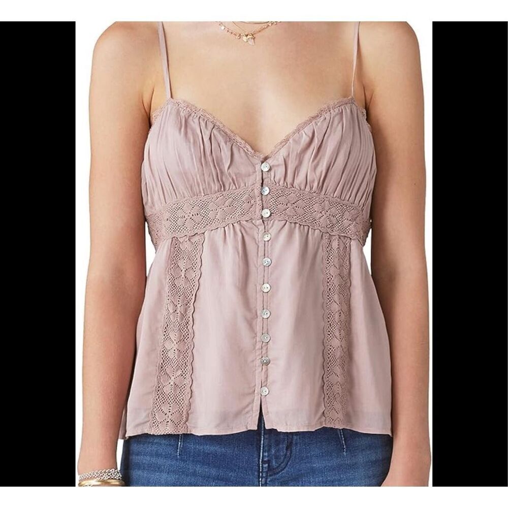 Lucky brand‎ medium Lace detail tank top blouse